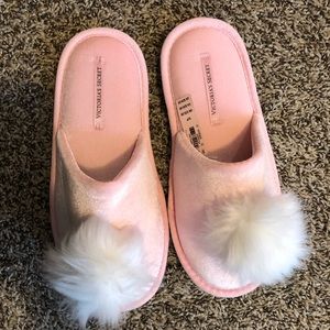 Victoria’s Secret velvet pink slippers